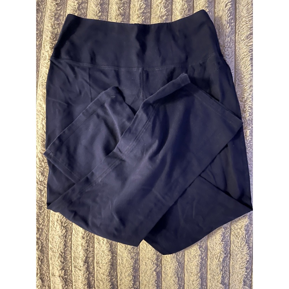 NY&C New York & Company Navy Blue High Waisted Bootcut Yoga Pants Large